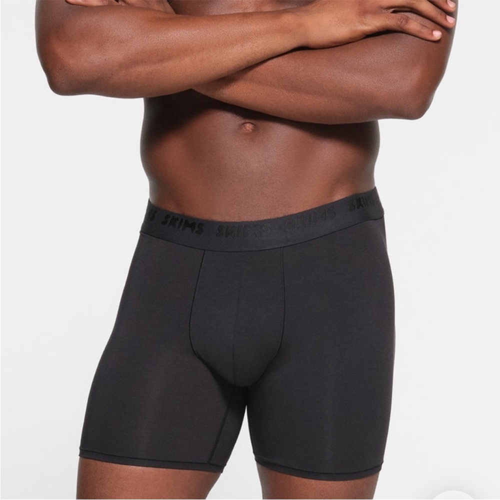 SKIMS MENS 3 PACK 5” INSEAM BOXER BRIEF GUNMETAL MULTI S - Picture 2 of 9